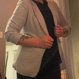 H&M Herringbone 3/4 Sleeved Blazer